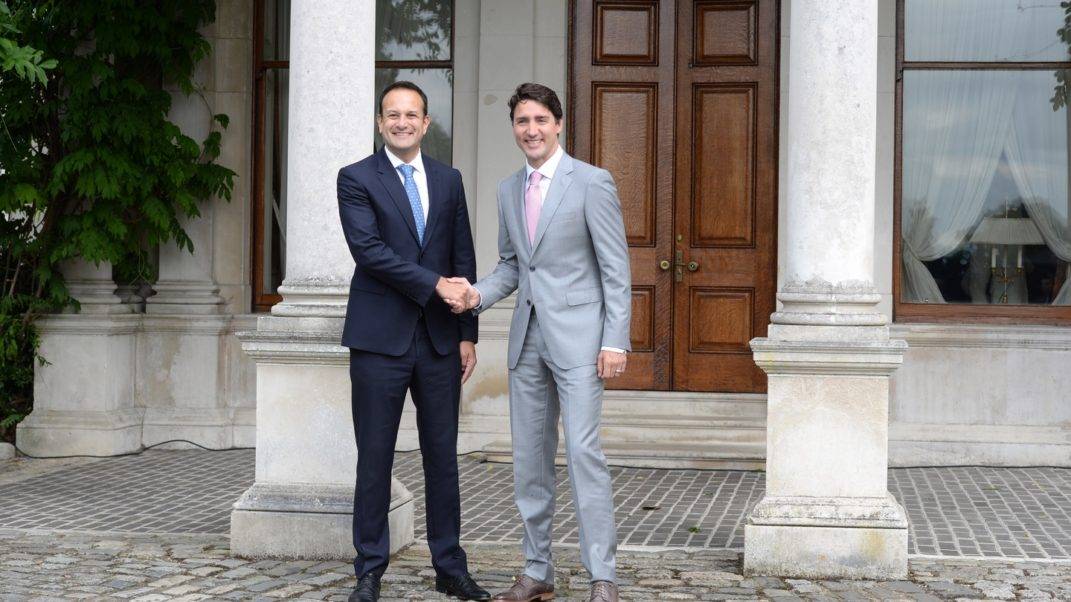 Taoiseach Leo Varadkar and Prime Minister of Canada Justin Trudeau at Farmleigh, in 2017.