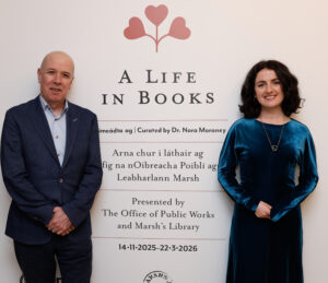 Jason McElligott, Director Marsh's Library and Dr Nora Moroney, curator Benjamin Iveagh A Life in Books