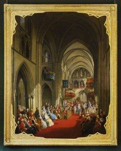 Installation of the Prince of Wales as Knight of St. Patrick in St. Patrick’s Cathedral in 1868 by Michael Angelo Hayes