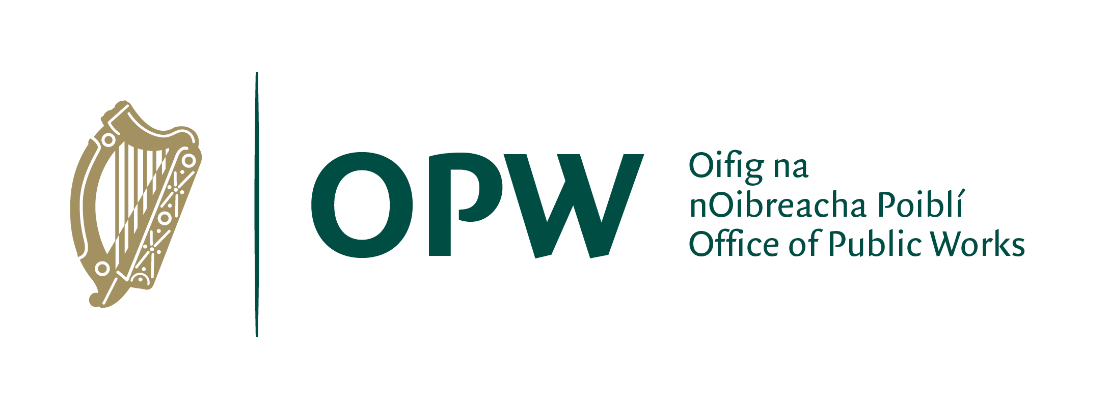 OPW Logo in green and gold