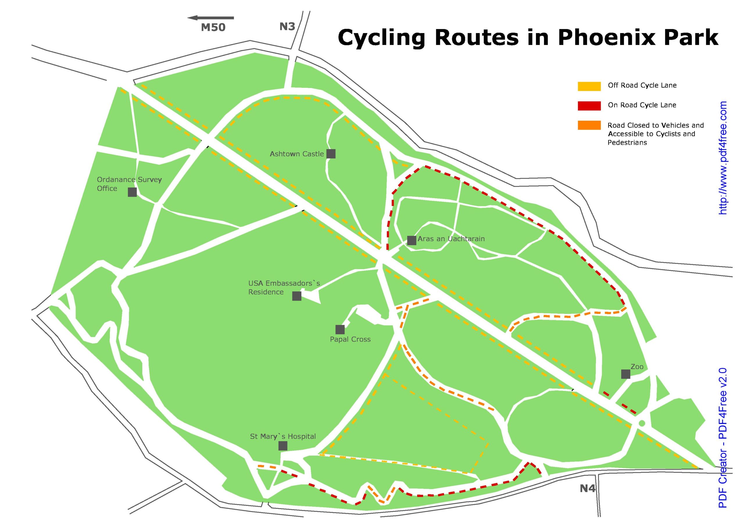 Phoenix Park Cycling Routes