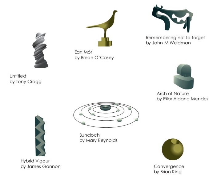 Graphic of sculptures at Farmleigh