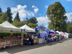 Food stands at Farmleigh market